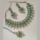 Padmawati Bangles Gold Plated Kundan And Beads Choker Necklace Set