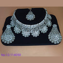Padmawati Bangles Silver Plated Austrian Stone Choker Necklace Set