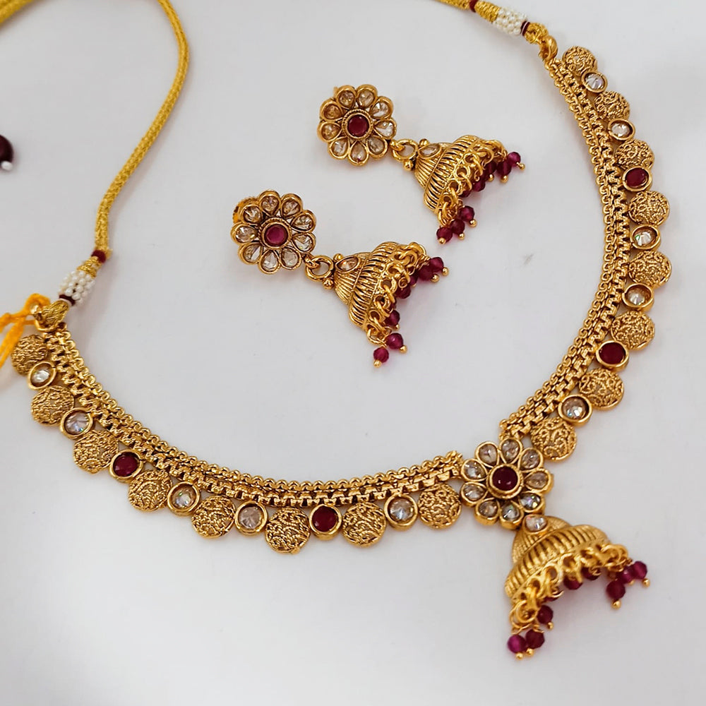Padmawati Bangles Gold Plated Kundan Stone Necklace Set