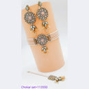 Padmawati Bangles Austrian Stone & Beads Gold Plated Necklace Set