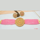 Padmawati Bangles Gold Plated Pearl & Stone Necklace Set