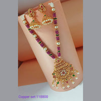 Padmawati Bangles Kundan And Pearl Copper Necklace Set