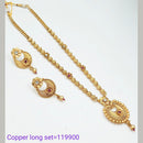 Padmawati Bangles Pota Stone And Pearl Copper Long Necklace Set