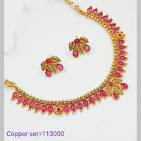 Padmawati Bangles Pota Stone Gold Plated Choker Necklace Set