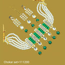 Padmawati Bangles Austrian Stone & Beads Gold Plated Traditional Necklace Set