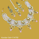 Padmawati Bangles Kundan Stone & Beads Gold Plated Choker Necklace Set