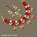 Padmawati Bangles Kundan Stone & Beads Gold Plated Choker Necklace Set