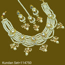 Padmawati Bangles Kundan Stone & Beads Gold Plated Choker Necklace Set