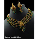 Padmawati Bangles Copper Pearl Necklace Set