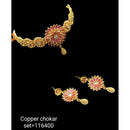 Padmawati Bangles Copper Kundan Stone Necklace Set