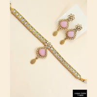 Padmawati Bangles Ad Stone Copper Necklace Set