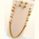 Padmawati Bangles Gold Plated Pota Stone Long Haram Necklace Set