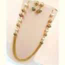 Padmawati Bangles Gold Plated Pota Stone Long Haram Necklace Set