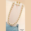 Padmawati Bangles Copper Pearl Mala Necklace Set