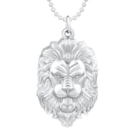 Missmister Brass Silver Plated Lion Narsimha Tiger Head Narsingh Hindu Spiritual Chain Pendant For Men (Pcaj3024-Silver)