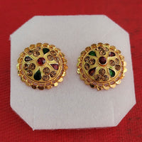 Perfect Gold Plated Pack Of 12 Stud Earrings -PFEAR44