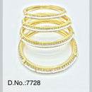 Pooja Bangles Austrian Stone & Pearl Gold Plated Bangles Set - PJBAN143