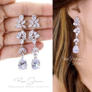 Pooja Bangles Silver Plated Crystal Stone Dangler Earrings