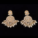 Pooja Bangles Gold Plated Kundan Stone & Beads Dangler Earrings