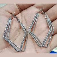 Pooja Bangles Gold & Silver Plated Dangler Earrings