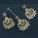 Pooja Bangles Crystal Stone & Beads Dangler Earrings With Maang Tikka