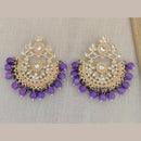 Pooja Bangles Gold Plated Kundan Stone & Beads Dangler Earrings