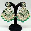 Pooja Bangles Gold Plated Beads & Kundan Stone & Meenakari Dangler Earrings