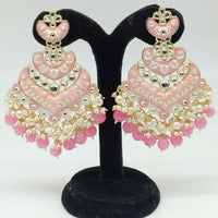Pooja Bangles Gold Plated Beads & Kundan Stone & Meenakari Dangler Earrings