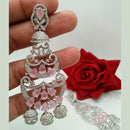 Pooja Bangles Silver Plated AD Stone Dangler Earrings