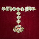 Pooja Bangles Gold Plated Kundan & Meenakari Sheeshphool Maang Tikka Hair Accessories For Women