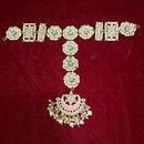Pooja Bangles Gold Plated Kundan & Meenakari Sheeshphool Maang Tikka Hair Accessories For Women