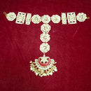 Pooja Bangles Gold Plated Kundan & Meenakari Sheeshphool Maang Tikka Hair Accessories For Women
