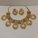 Pooja Bangles Gold Plated Kundan Stone & Beads Necklace Set