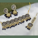 Pooja Bangles Gold Plated Pearl & Beads & Mirror Choker Necklace Set
