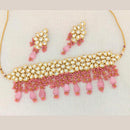 Pooja Bangles Gold Plated Kundan Stone & Beads Choker Necklace Set