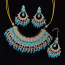 Pooja Bangles Gold Plated Kundan Stone & Meenakari Necklace Set