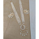 Pooja Bangles Gold Plated Kundan Stone & Pearl Necklace Set