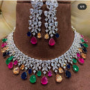 Pooja Bangles American Diamond Necklace Set