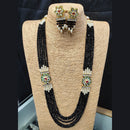 Pooja Bangles Gold Plated Kundan Stone & Beads Necklace Set