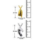 Mahi Valentine Crystal Friends Forever Broken Heart Gold Rhodium