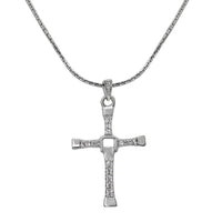 Mahi Religious Cross Pendant With Crystal Stone Chain Pendant