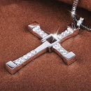 Mahi Religious Cross Pendant With Crystal Stone Chain Pendant