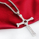 Mahi Religious Cross Pendant With Crystal Stone Chain Pendant