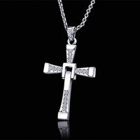 Mahi Religious Cross Pendant With Crystal Stone Chain Pendant