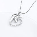 Mahi Heart Love Innocent Unicorn Pendant with Cubic Zirconia
