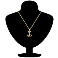 Mahi Gold Plated Exclusive Anchor Unisex Pendant Ps1101697G