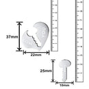 Mahi Rhodium Plated Eternal Love Heart And Key Unisex Pendant Combo
