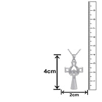 Mahi Cross Pendant with Claddagh Symbol of Crown, Hands, and Heart for Men and Women (PS1101734R)