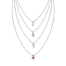 Mahi Latest Design Stylish Fashionable Multilayer Chain Charm Pendants Necklace for Women and Girls (PS1101738M)