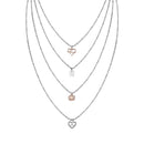 Mahi Latest Design Stylish Fashionable Multilayer Chain Charm Pendants Necklace for Women and Girls (PS1101744M)